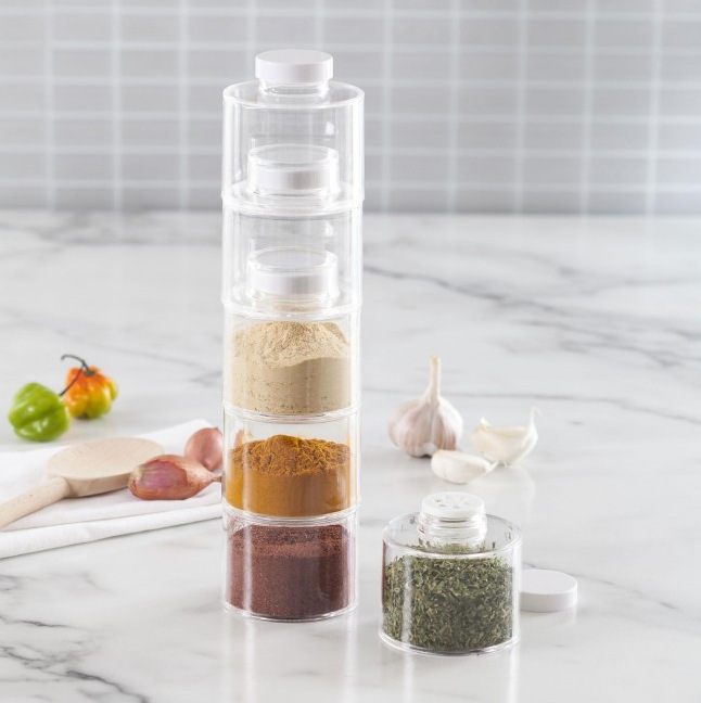 Stackable Clear Seasoning Jar